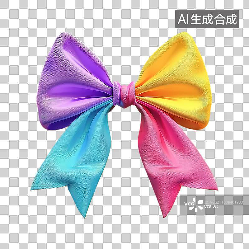 【AI数字艺术】一个彩色蝴蝶结图片素材