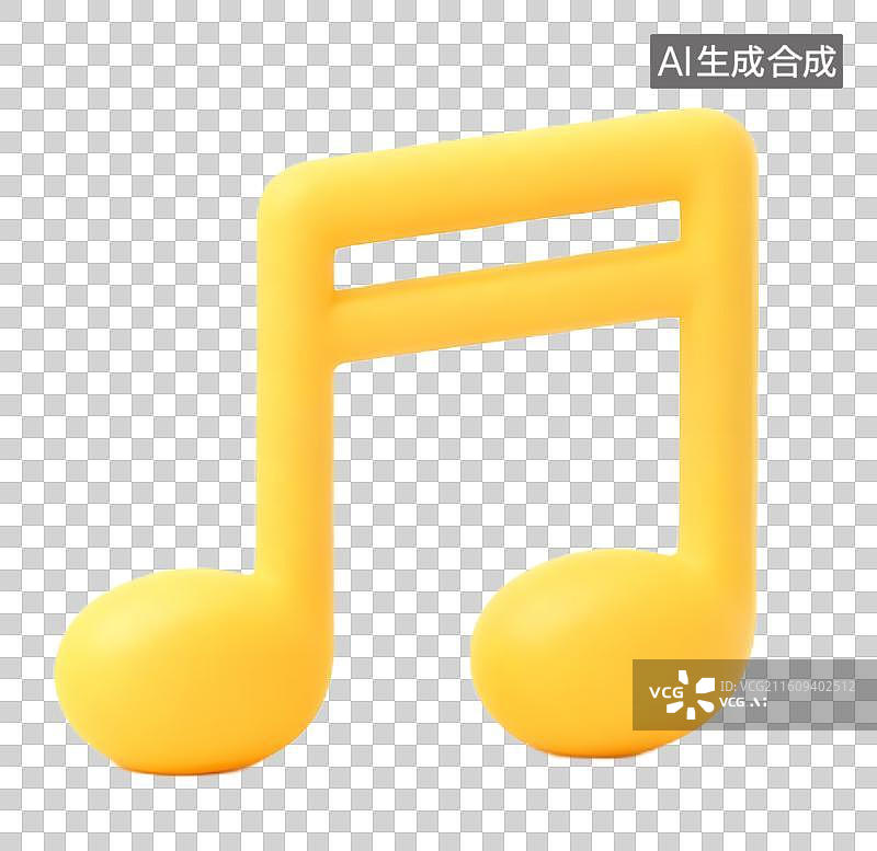 【AI数字艺术】3D 插画 音乐符号元素图片素材