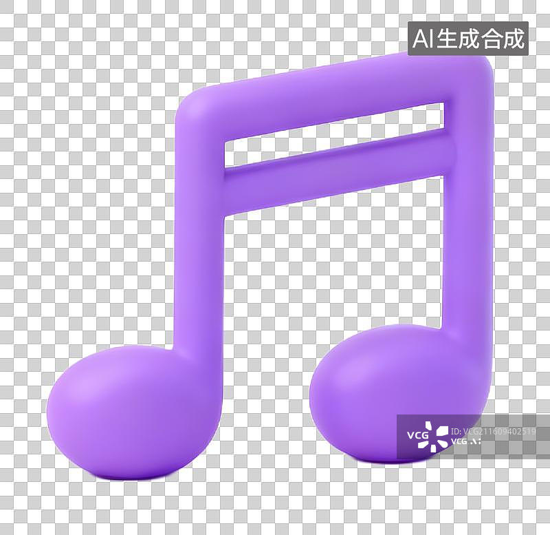 【AI数字艺术】3D 插画 音乐符号元素图片素材