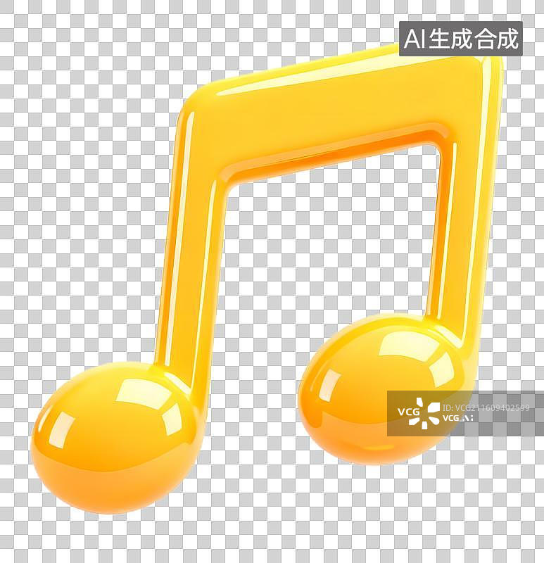 【AI数字艺术】3D 插画 音乐符号元素图片素材