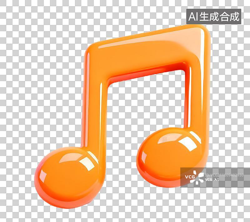 【AI数字艺术】3D 插画 音乐符号元素图片素材