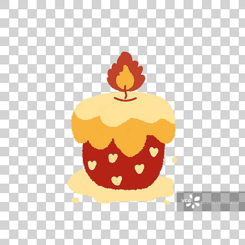 可爱卡通蜡烛插画图片素材