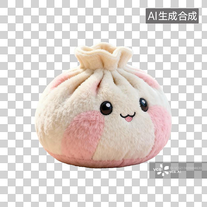 【AI数字艺术】可爱毛绒玩偶风格美食元素建模图片素材