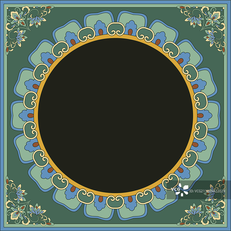 敦煌莲花藻井背景图片素材