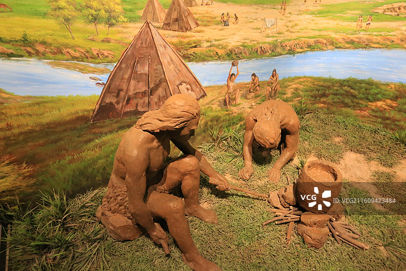 北京市昌平博物馆：雪山文化遗址（雪山文化遗址位于南口镇雪山村。1958年春被北京市文物工作者发现）图片素材