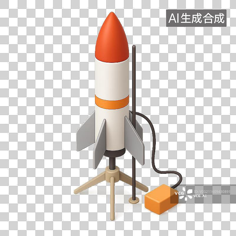 【AI数字艺术】火箭模型图片素材