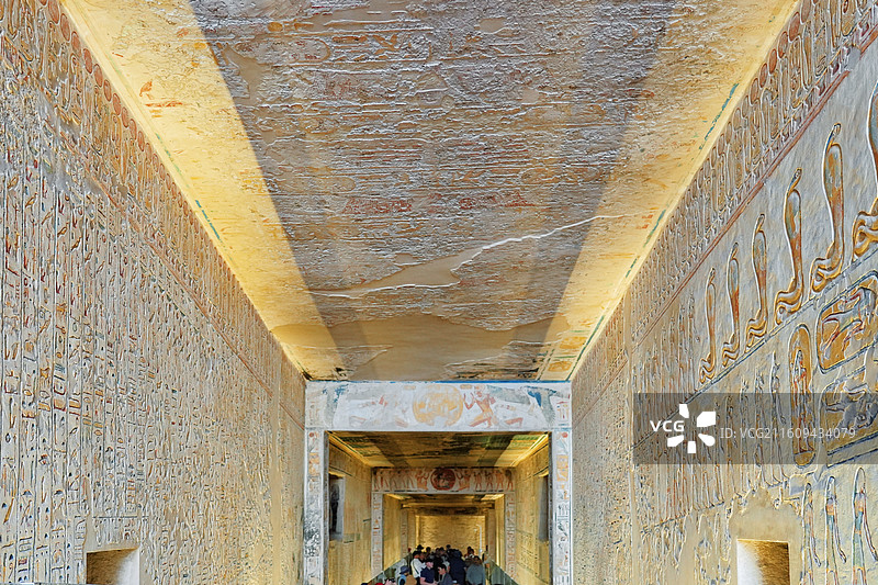 埃及帝王谷，精美的墓室壁画，Valley of the Kings图片素材
