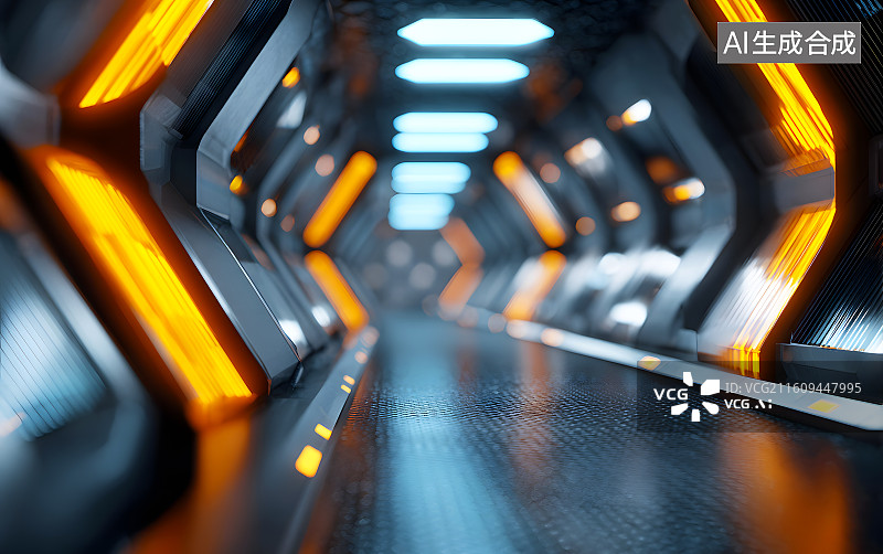 【AI数字艺术】金属感发光通道图片素材