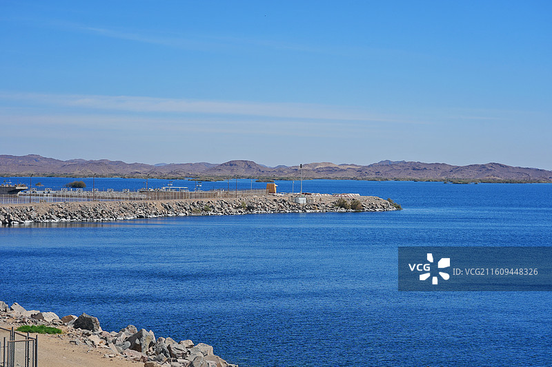 埃及最大人工水库——纳赛尔湖图片素材