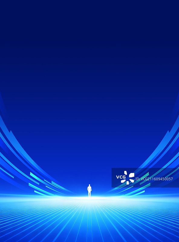 创意科技线条展板企业会议展板，科技风格微信公众号，科技风格峰会海报图片素材