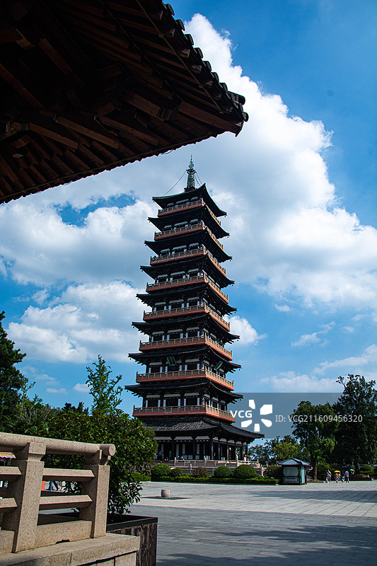 扬州瘦西湖古典园林建筑大运河大明寺栖灵塔图片素材