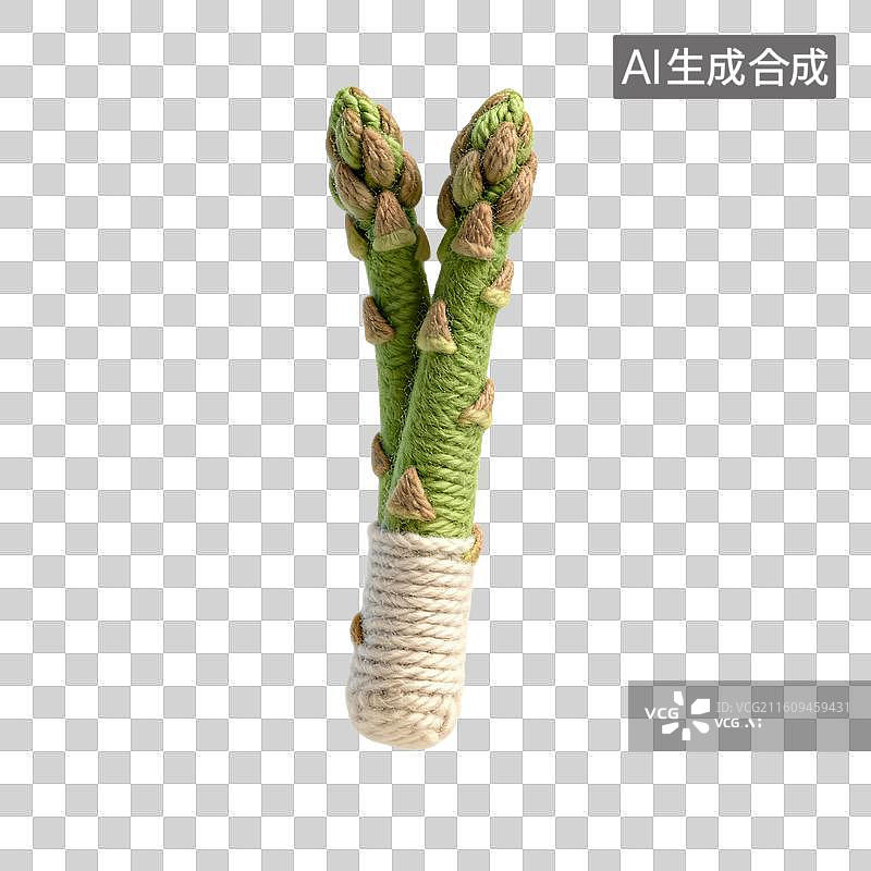 【AI数字艺术】手工绳编芦笋图片素材