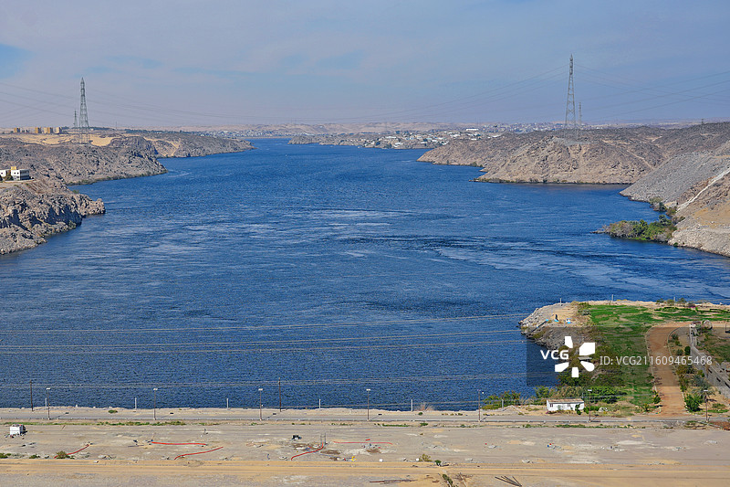 埃及最大人工水库——纳赛尔湖图片素材