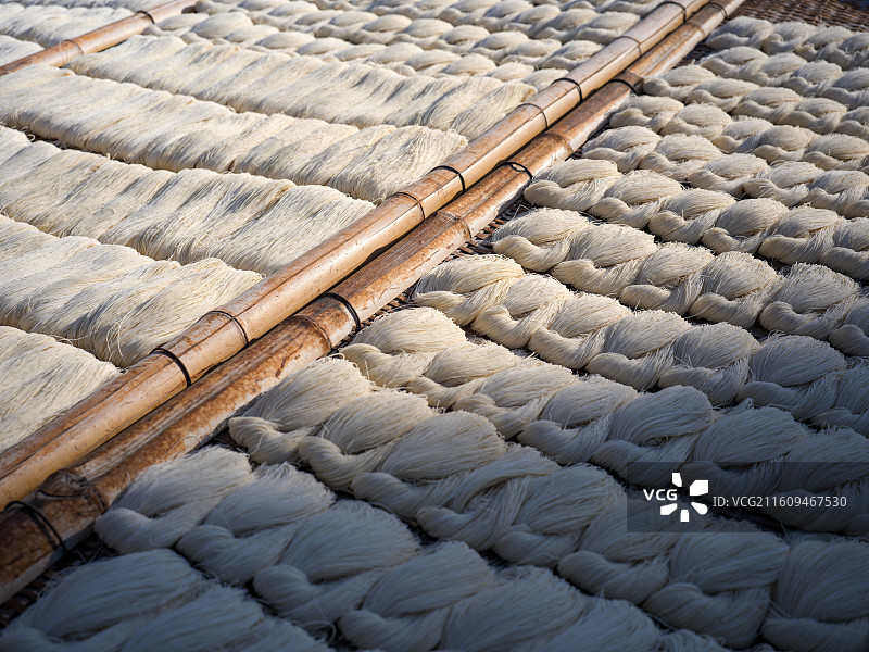 乡村晾晒线面场景图片素材