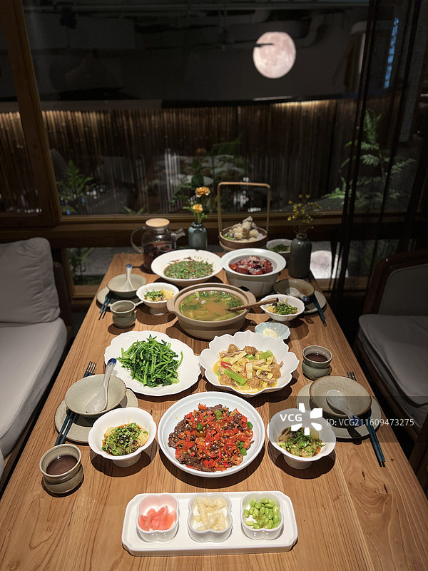 优雅高级茶餐空间下午茶晚餐图片素材