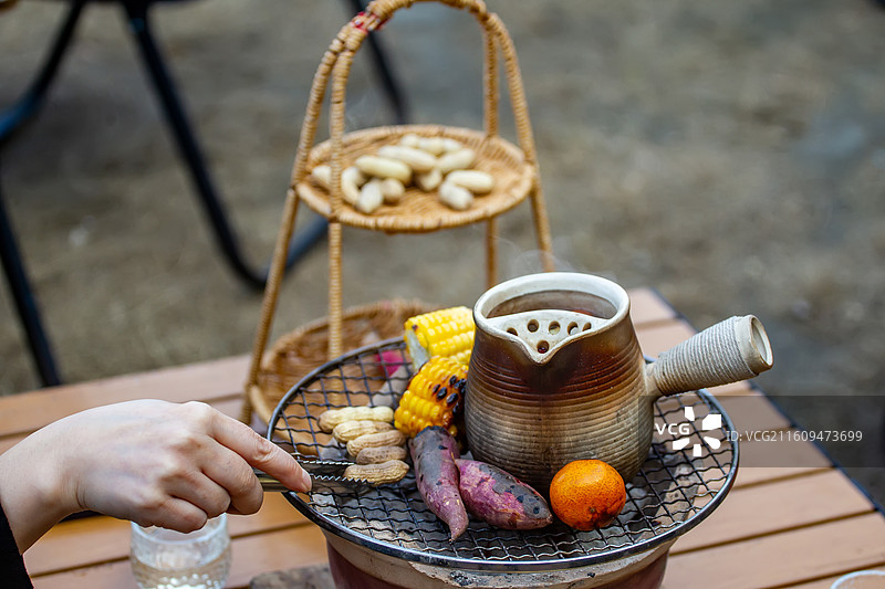 四川省绵阳市罐罐茶，休闲，围炉煮茶，饮料图片素材