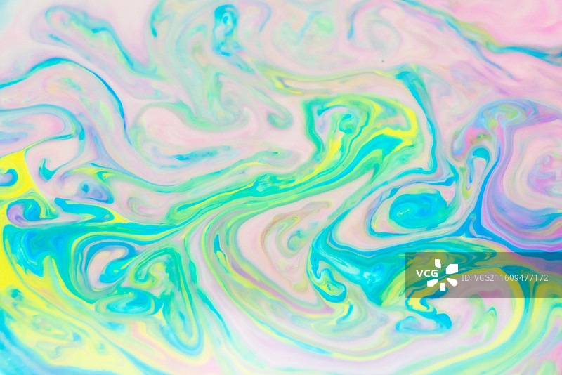 流动的油漆彩色液体图片素材