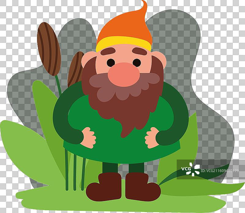 卡通花园小矮人形象图片素材