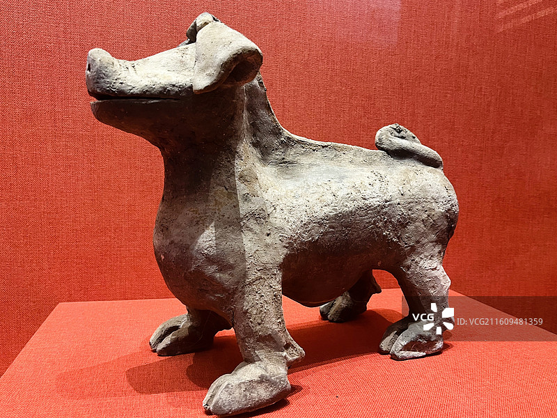 彩绘陶猪，东汉时期，2004年凌云阔丹厂工地出土，涿州市博物馆藏图片素材