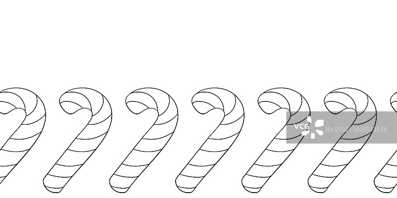 圣诞节和新年无缝边框着色图片素材