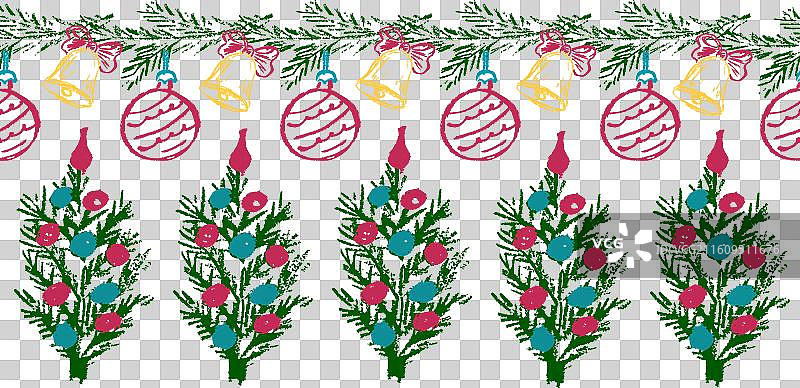 可爱的蜡笔无缝边框插画图片素材