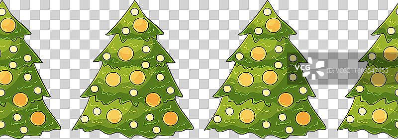 卡通圣诞新年无缝边框图片素材