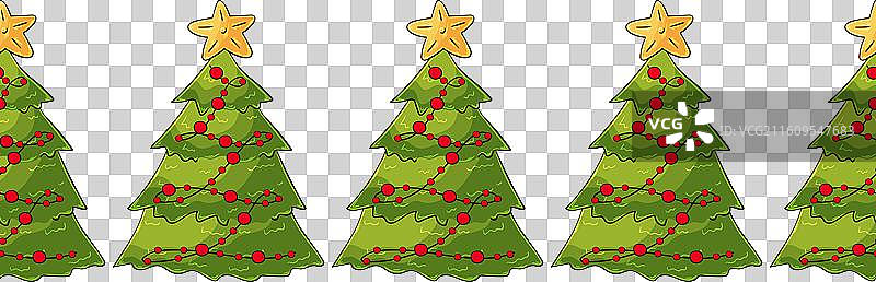 卡通圣诞新年无缝边框图片素材