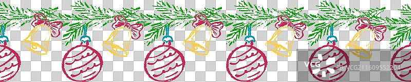 可爱的蜡笔无缝边框插画图片素材