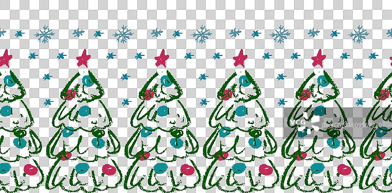 可爱的蜡笔无缝边框图画图片素材