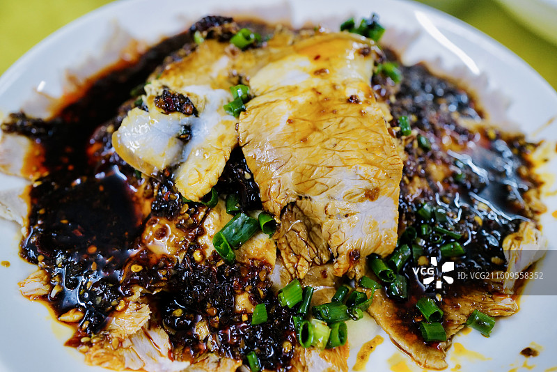 川菜美食蒜泥白肉、大刀白肉、李庄白肉图片素材