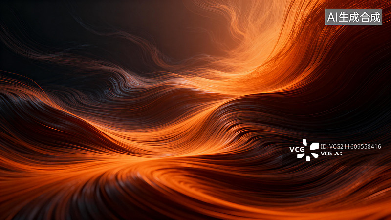 【AI数字艺术】动感活力的抽象波浪图案图片素材