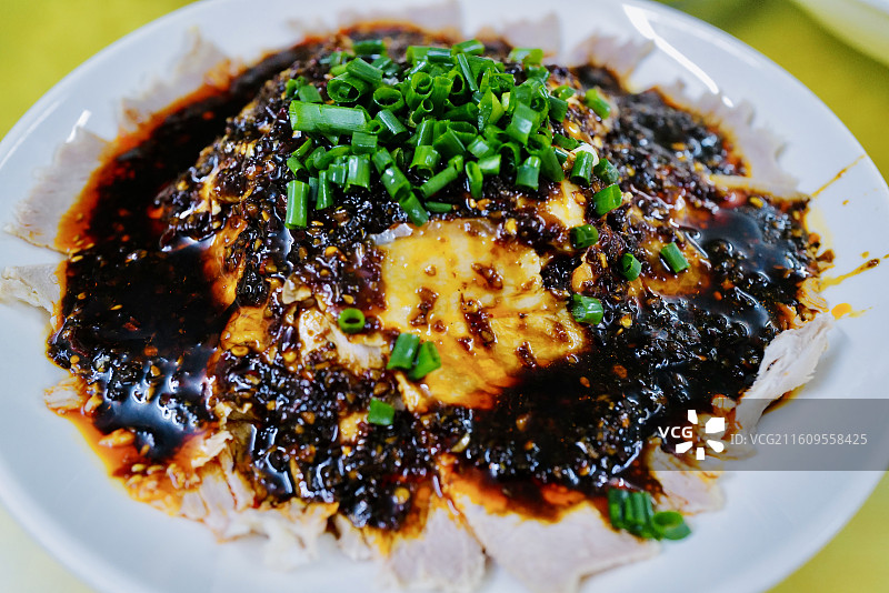 川菜美食蒜泥白肉、大刀白肉、李庄白肉图片素材