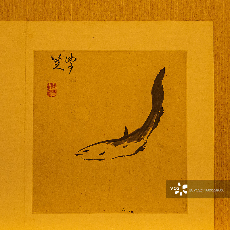 清 朱耷 八大山人 书画册 上海博物馆图片素材