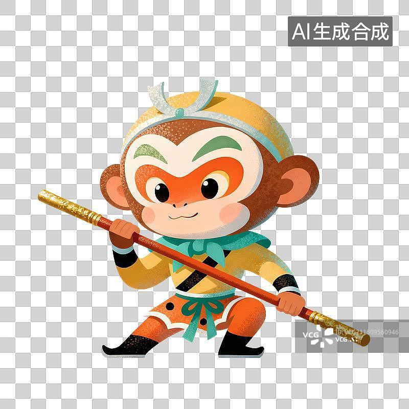 【AI数字艺术】孙悟空插画图片素材