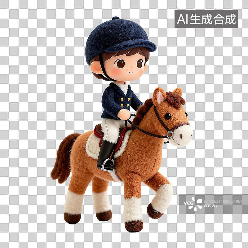 【AI数字艺术】可爱毛毡风儿童活动元素建模图片素材