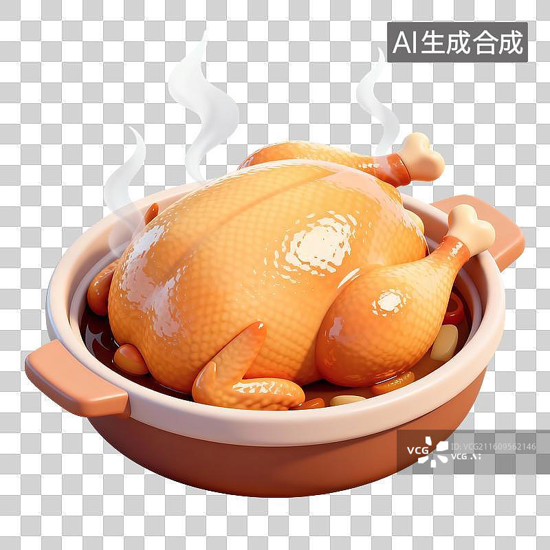 【AI数字艺术】砂锅炖鸡美食图片素材