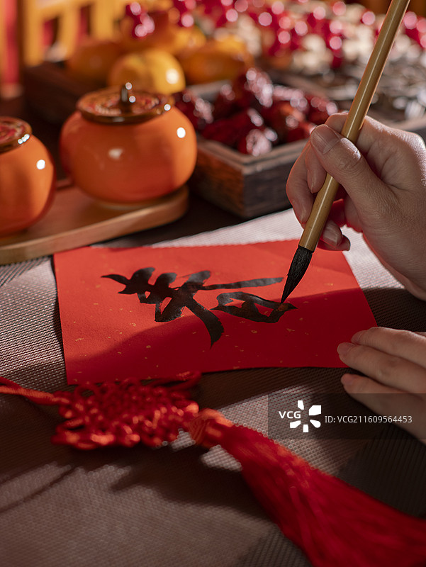 春节春字福字中国年装饰品图片素材