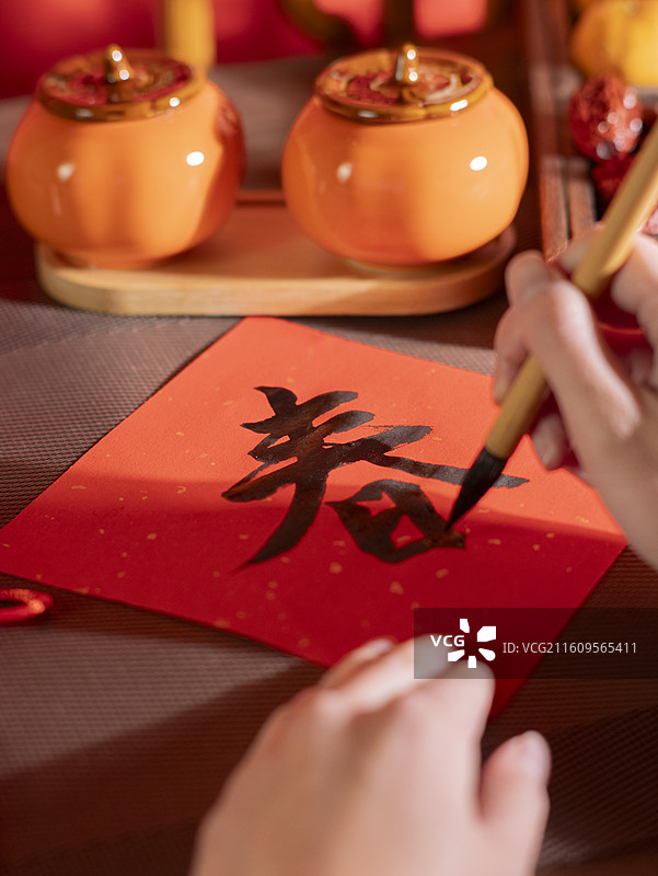 春节春字福字中国年装饰品图片素材