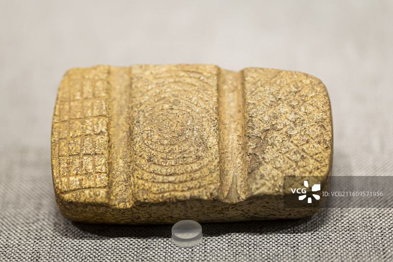 刻纹石器 新时期时代兴隆洼文化 中国考古博物馆图片素材