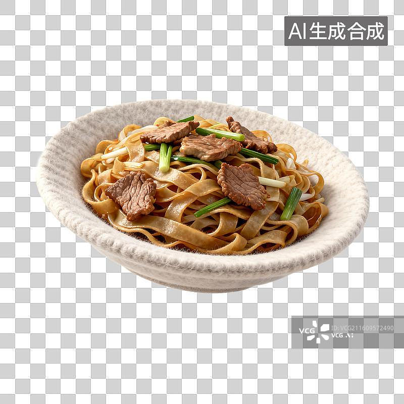 【AI数字艺术】一碗牛肉炒面图片素材