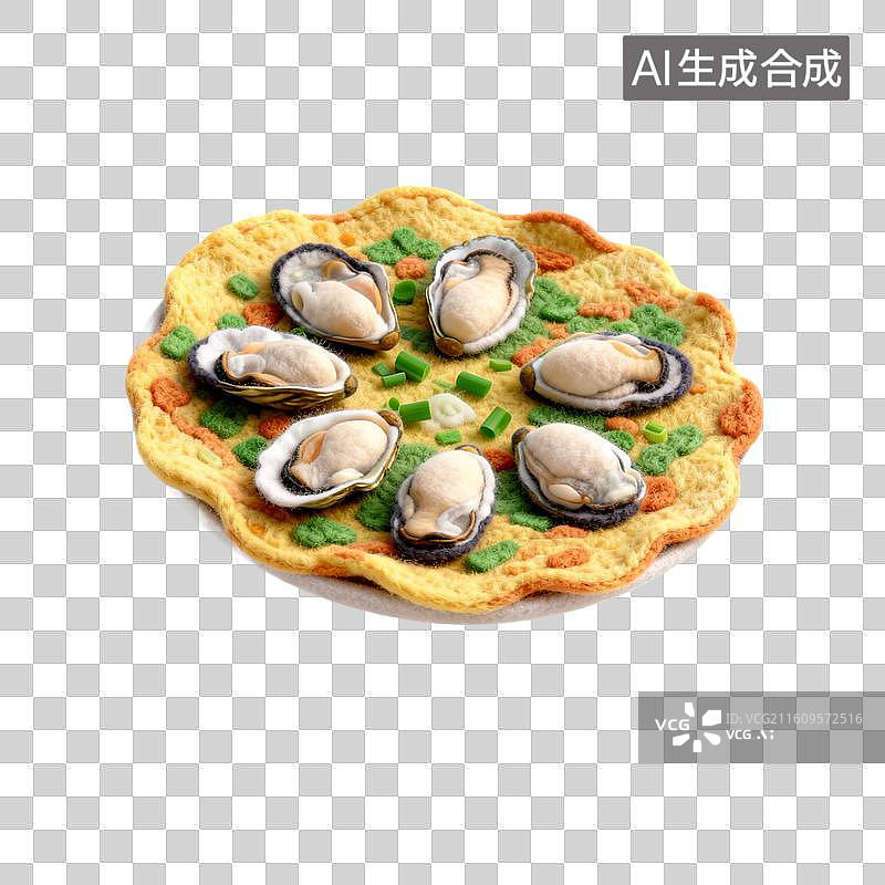 【AI数字艺术】鲜蚝蛋饼图片素材