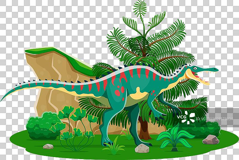 棘龙史前恐龙爬行动物角色图片素材