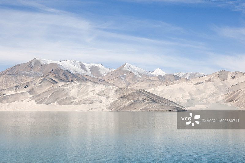 新疆南疆白沙山白沙湖风景区图片素材