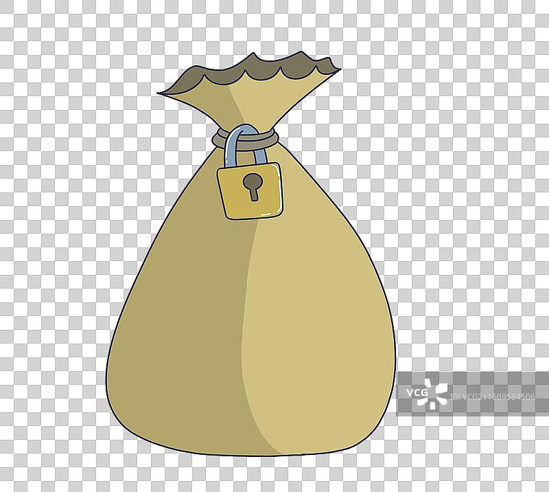 被锁住的钱袋，锁住的袋子图片素材