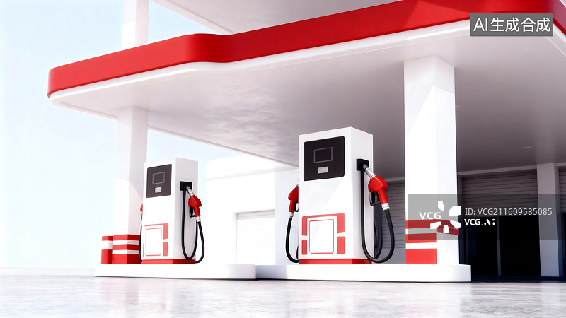 【AI数字艺术】加油站图片素材