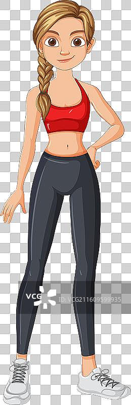 身着运动服的女性，准备开始锻炼图片素材