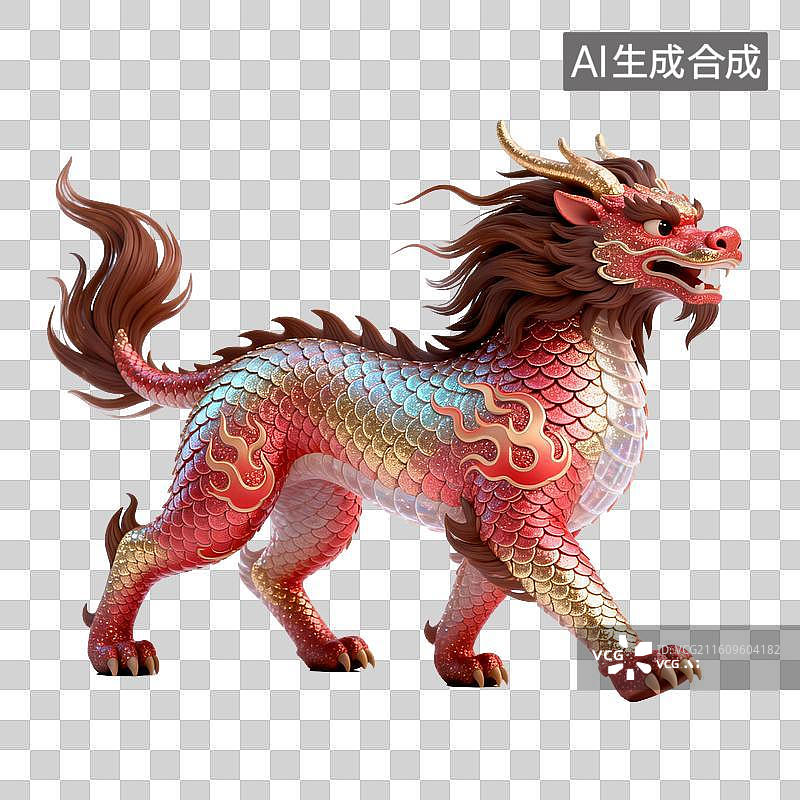 【AI数字艺术】年兽-中国节日年俗元素图片素材