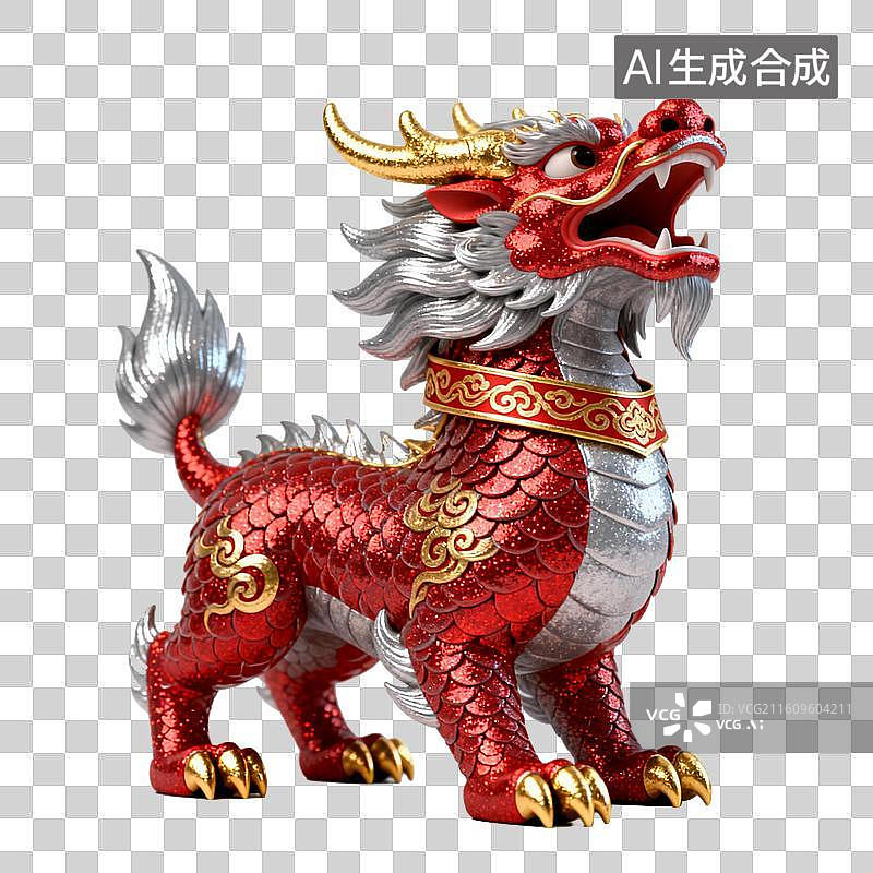 【AI数字艺术】年兽-中国节日年俗元素图片素材
