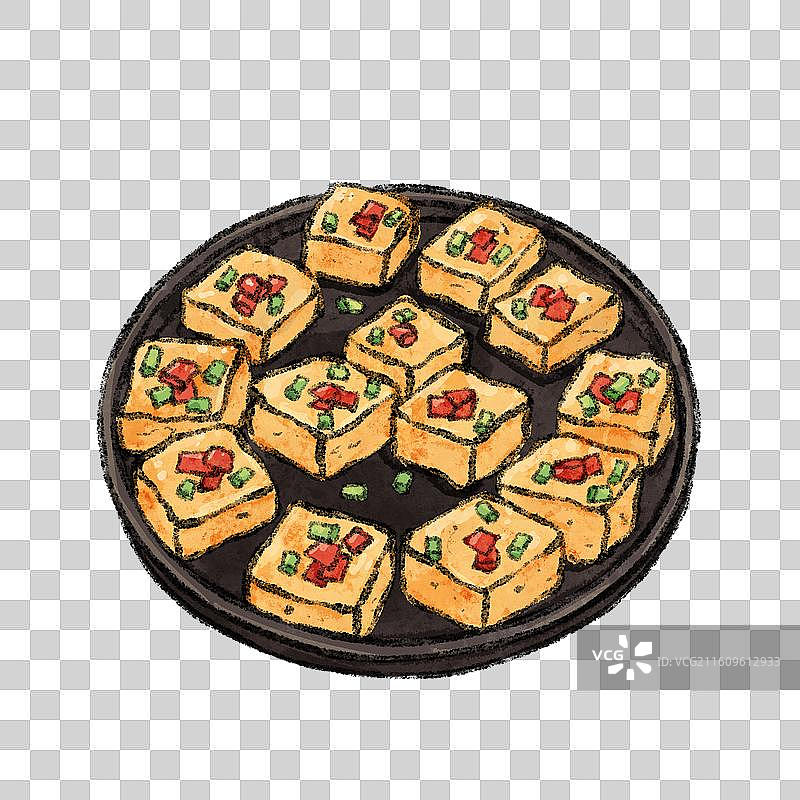 安徽美食插画-毛豆腐图片素材