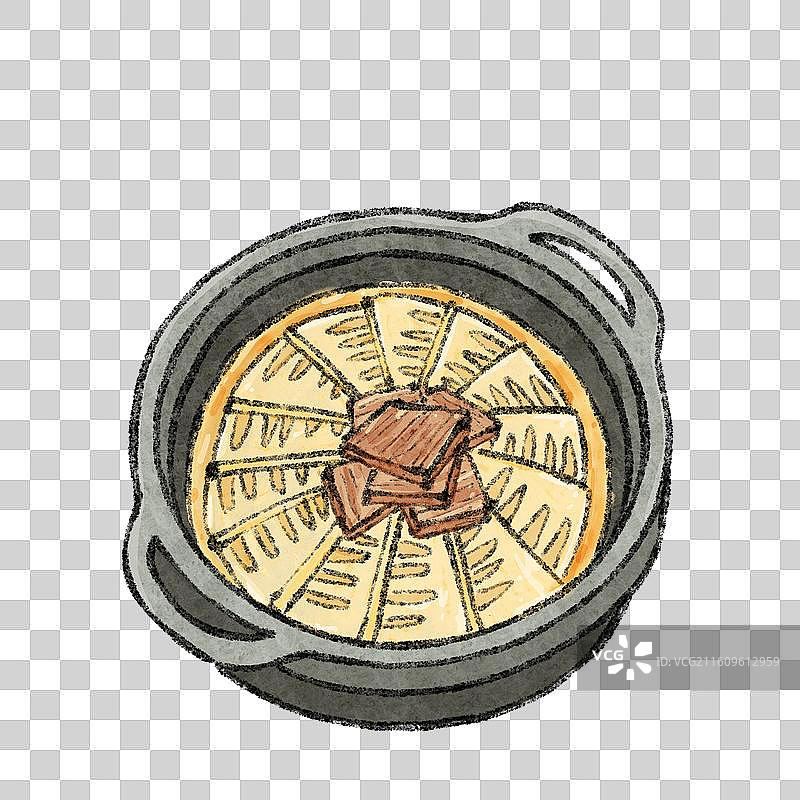 安徽美食插画-问政山笋图片素材